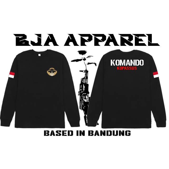 Jual Kaos Lengan Panjang Komando Kopassus Tni Ad Indonesia Shopee Indonesia