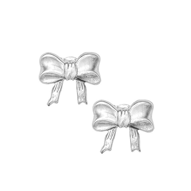 LRC Anting Tusuk Fashion Bow Ancient Gold Geometric Alloy F60001