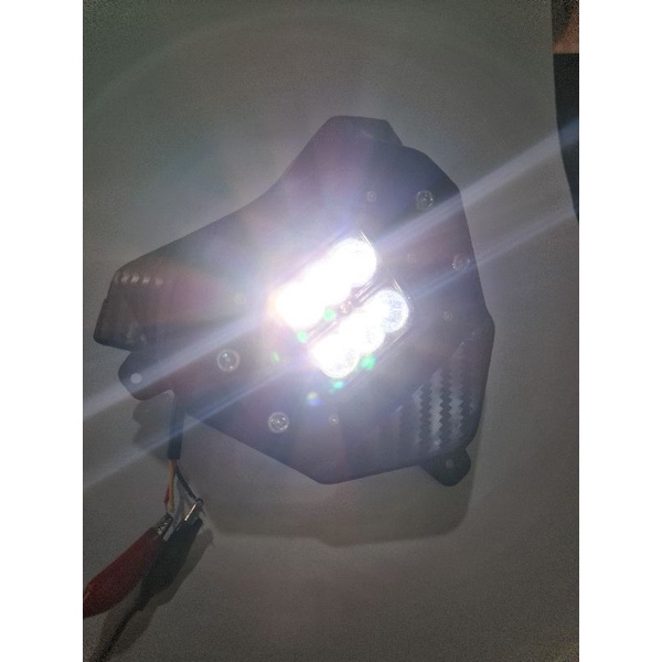 lampu depan crf 150l pnp batok bawaan model led model terang dan kedip / headlamp crf reflektor crf