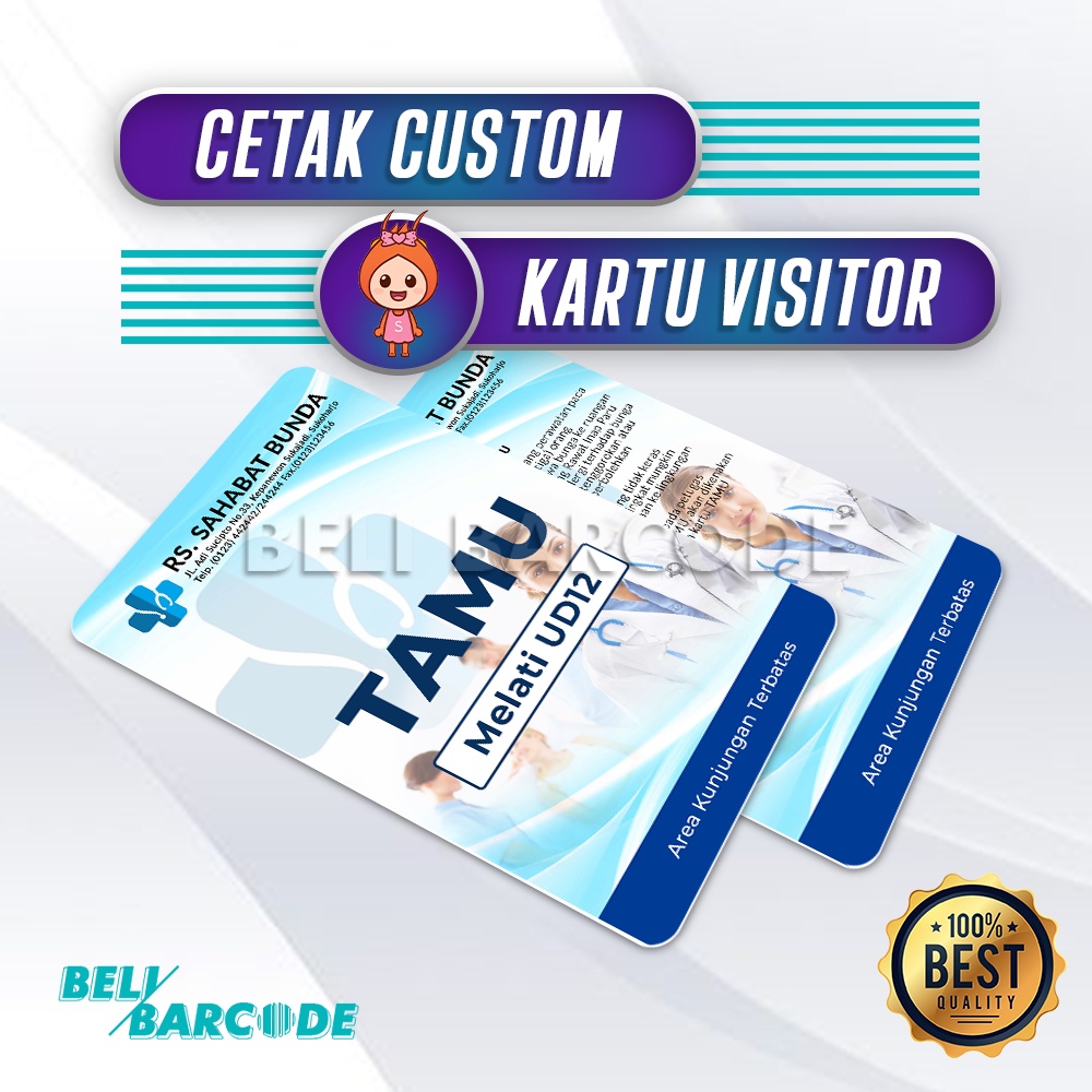 Custom KARTU PRE-PRINTED MEMBER Cetak Kartu Tamu Pengunjung Visitor