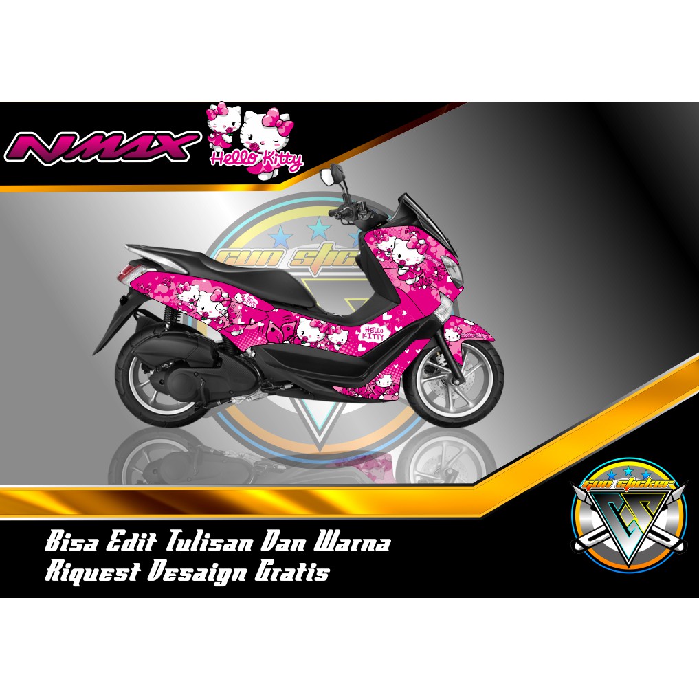 decal nmax hello kitty magenta