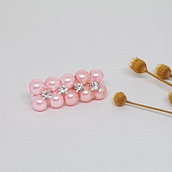 Bros dagu murah I Bros mutiara I Bros permata I Bros kecil satuan-Baby pink