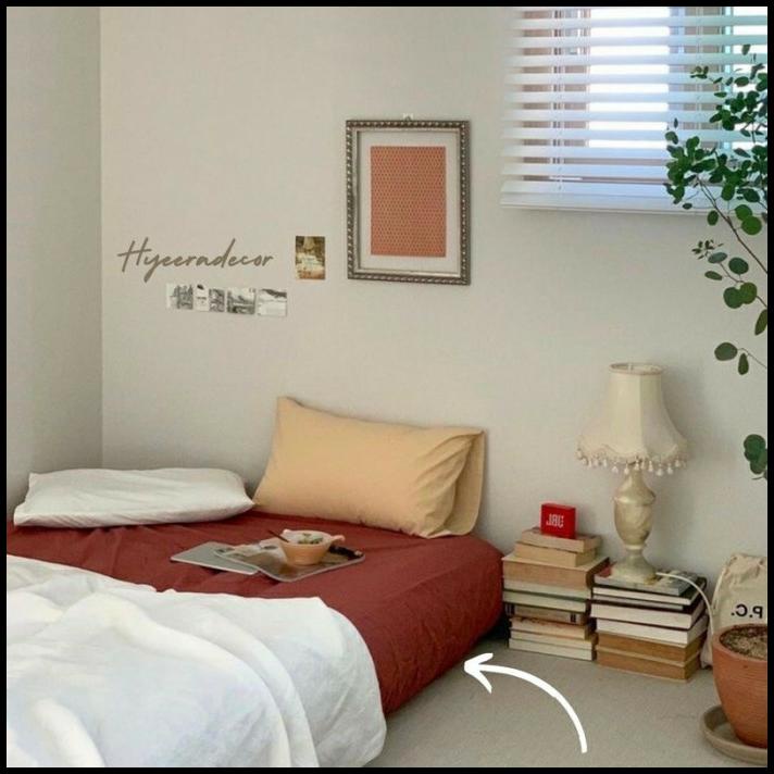 Sprei Polos 90X200 / Sprei Kotak Aesthetic Minimalis - Sprei Polos