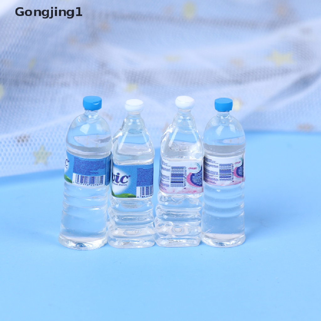 Gongjing1 10pcs Miniatur Botol Minum Mineral Skala 1: 12 Untuk Aksesoris Rumah Boneka