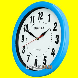 Jam Dinding  Custom Great 777 warna  Putih  Hitam Merah Biru  