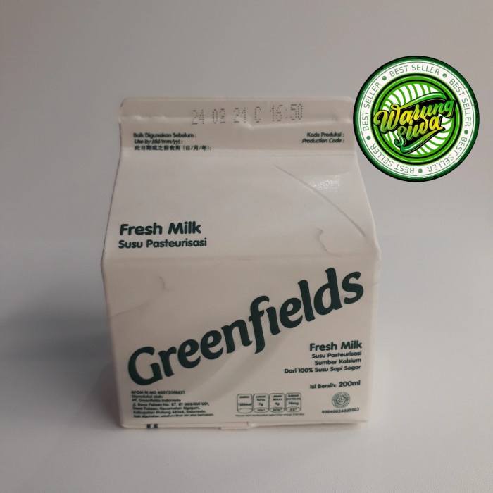 

greenfields fresh milk full cream 200 ml
