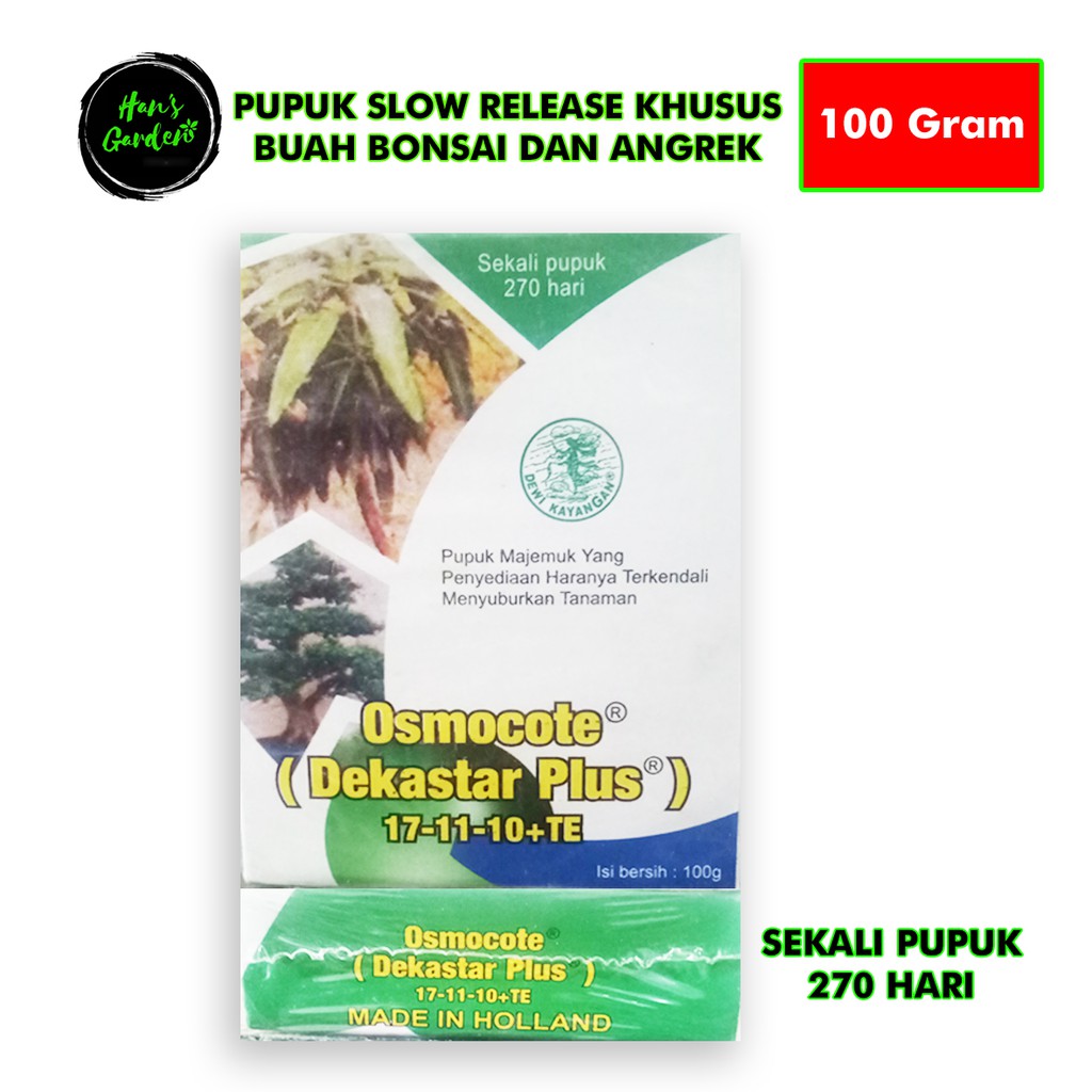 Pupuk slow release DEKASTAR PLUS 17-11-10 + TE 100 gr