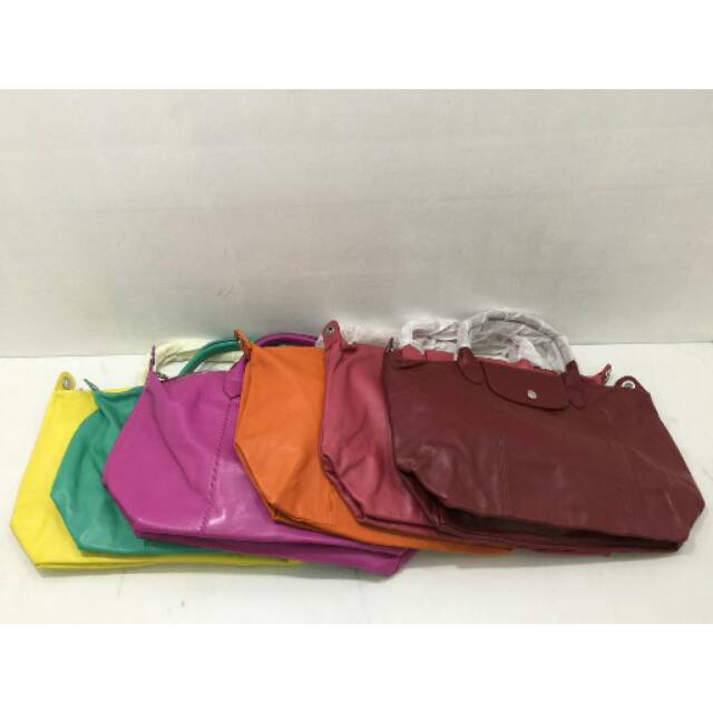 LC Le Pliage Cuir Medium tas bag original authentic asli