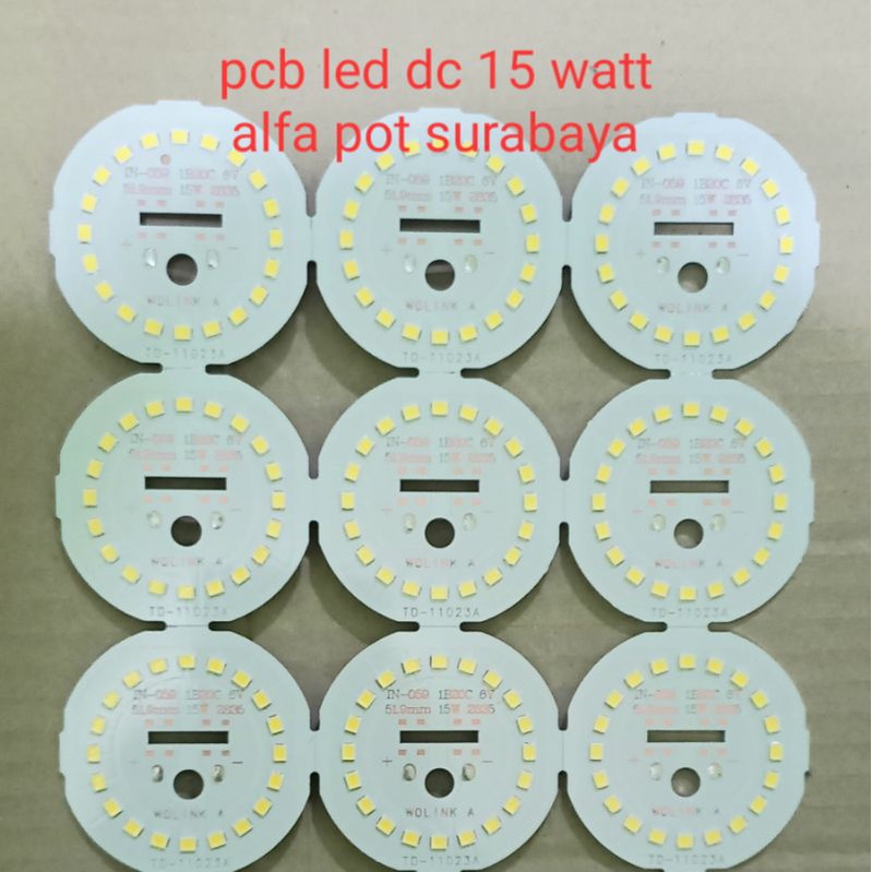 pcb Modul Lampu LED DC 15watt putih / biji