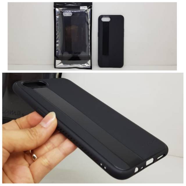 UME Enigma Series Oppo A1K 6.1 inchi Soft Case Oppo A1 K CPH1923 Black Fiber Carbon Slim Design