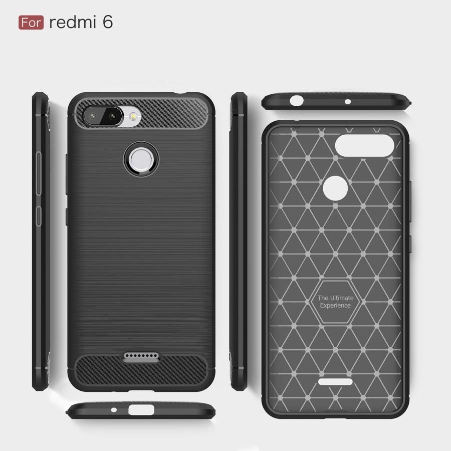 XIAOMI REDMI 6 6 PRO MI 8 LITE Silicon Carbon Slim Fit Soft Case Premium