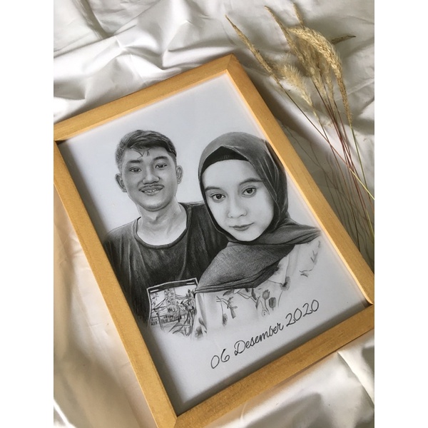 lukis wajah pensil ukuran A4
