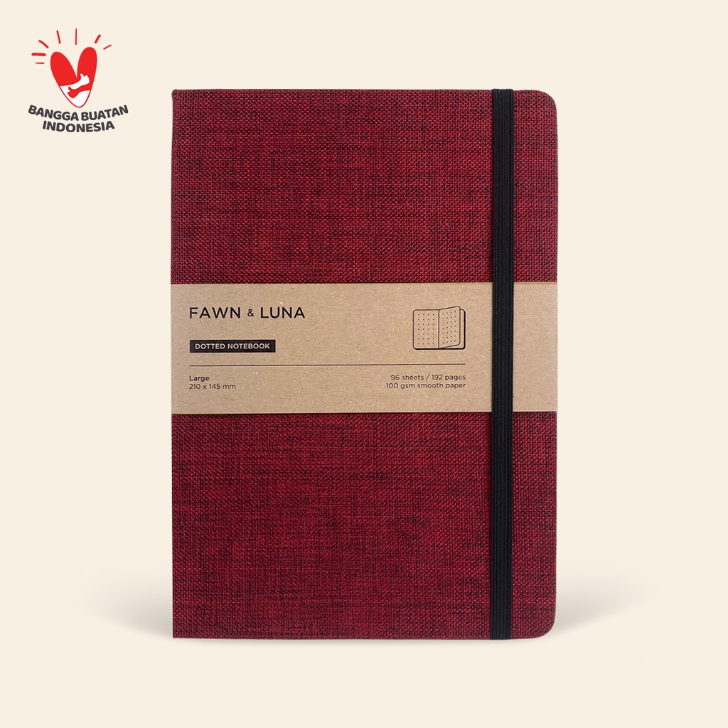 

Fawn & Luna - RUBY RED - Notebook Large A5 - Buku Jurnal/Agenda/Diary/Catatan