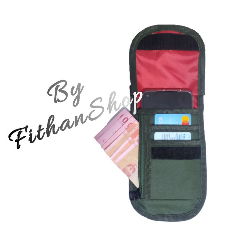 Sako Hanging Wallet Fithan Dompet Hp Gantung Kanvas Fashion Korea