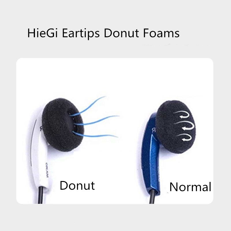 (6pairs) HieGi Pasang Bantalan Foam Earphone untuk Earbuds Eartips