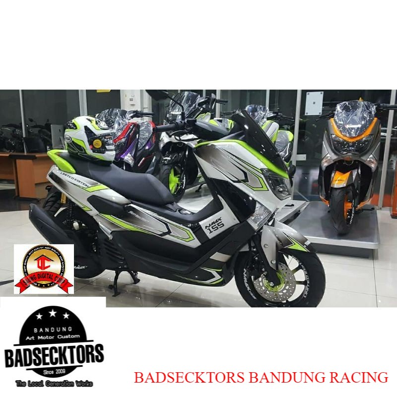 Decal NMAX 155 Motif Simple Sticker Decal Full Body Putih stabilo keren