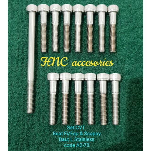 Baut L Stainless Baut Set Cvt Beat Fi Esp Shopee Indonesia