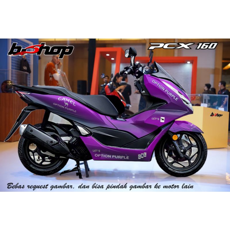 STICKER DECAL PCX 160/150 FULL BODY CAMEL OPTION PURPLE INTENSE BLUE NEW VERSION