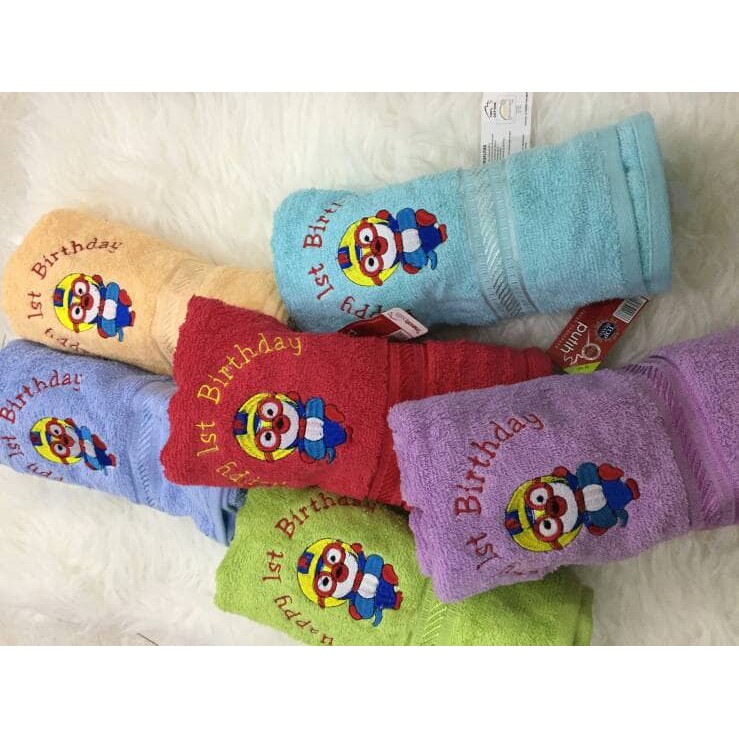 handuk 50x100 bordir gambar