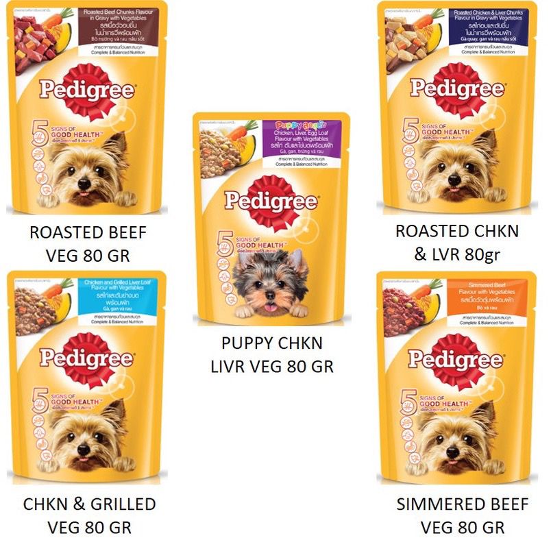 1pc PEDIGREE Pouch 80gr All Varian Makanan Anjing Basah