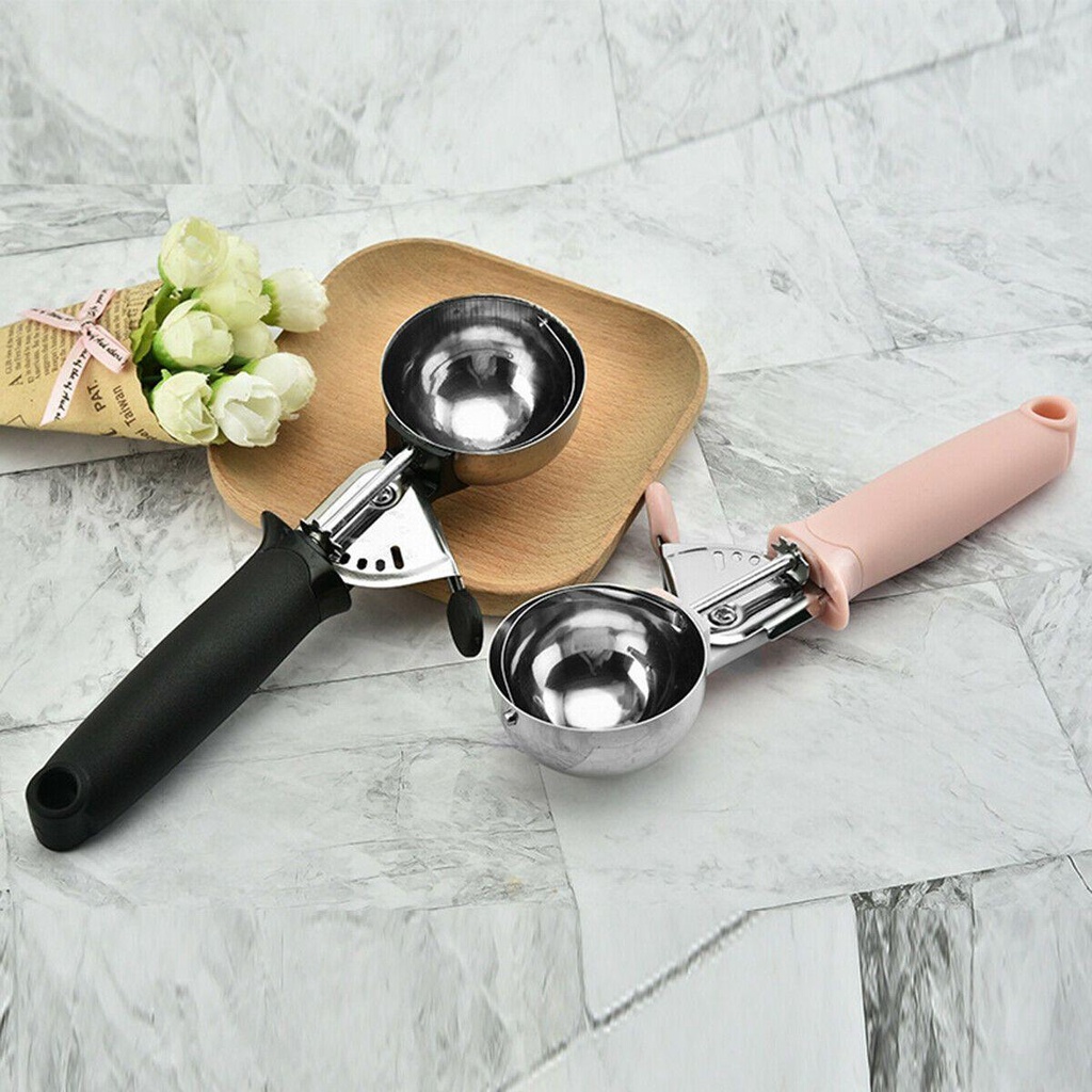 Chookyy Ice Cream Scoop Stainless Steel Metal Cookie Scoop Mash Sendok Kentang Ball Scooper