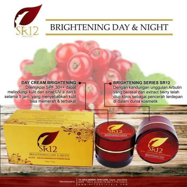 Paket hemat brightening 1 SR12 BPOM ORIGINAL