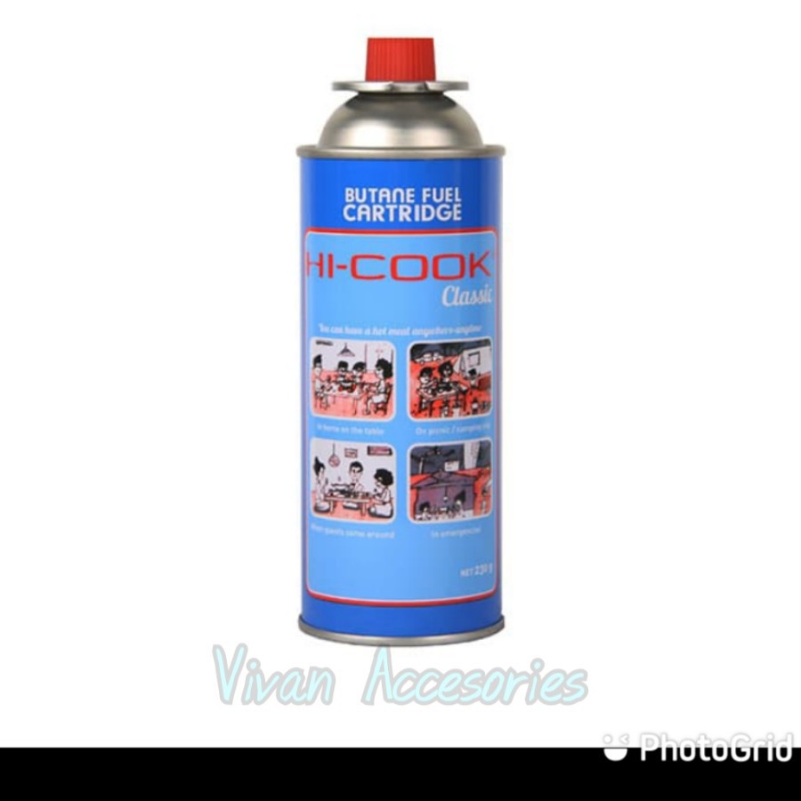 Fuel Cartridge gas Hi-cook tabung gas mini 230gr