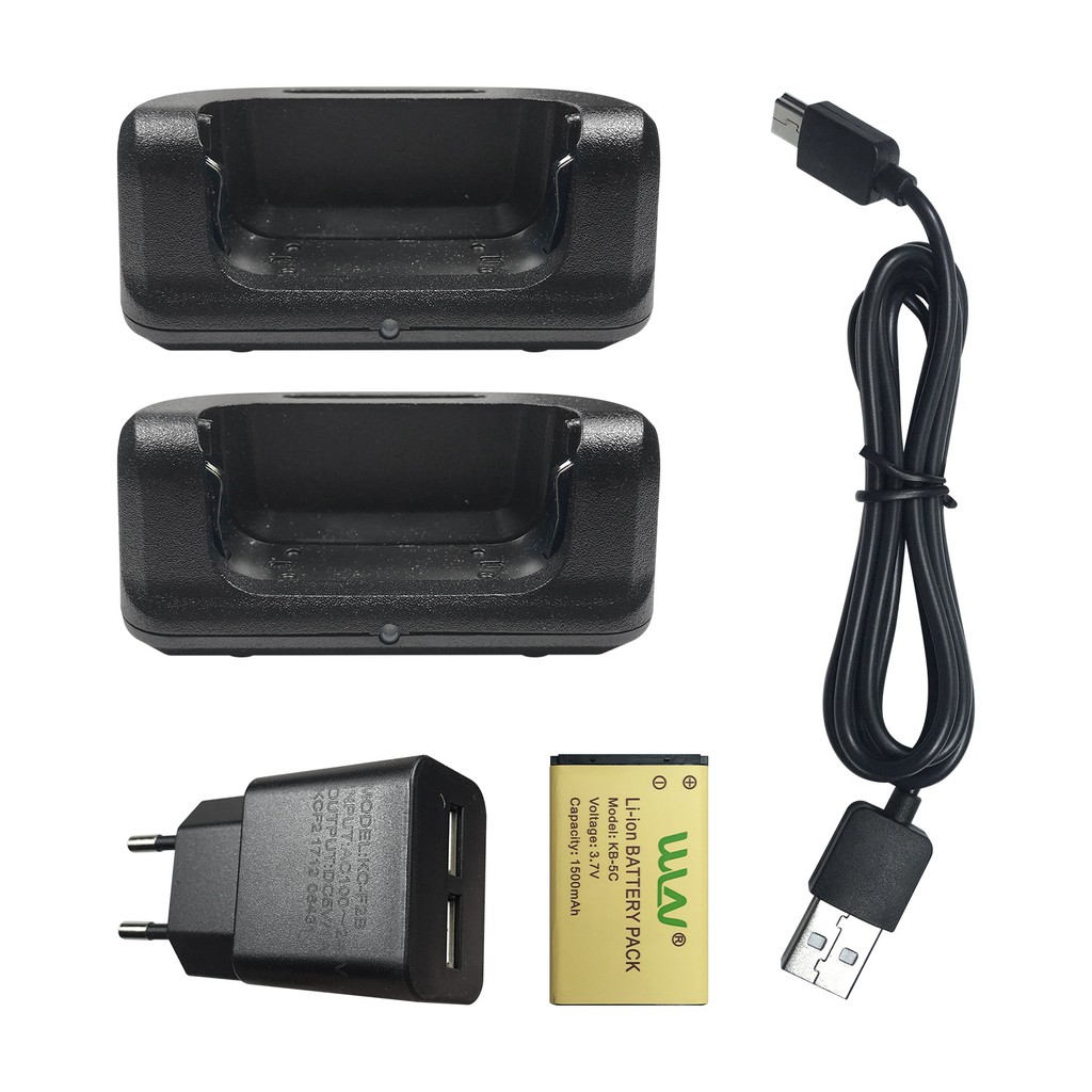 WLN Walkie talkie HT Two-Way Radio Layar LED KD - C100U ( isi 2 pcs ) - Antena Sedang-Batrai 1500 mA