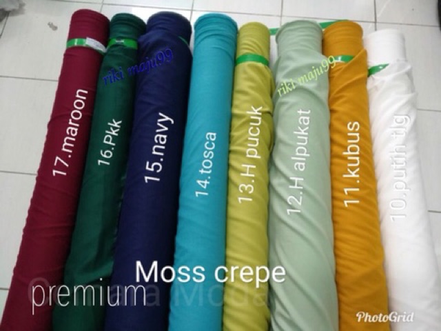 Kain Bahan Mosscrepe Kain Moscrepe Premium Shopee Indonesia