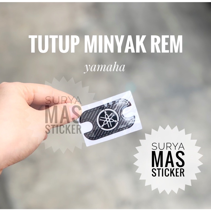 stiker tutup minyak rem yamaha motor timbul