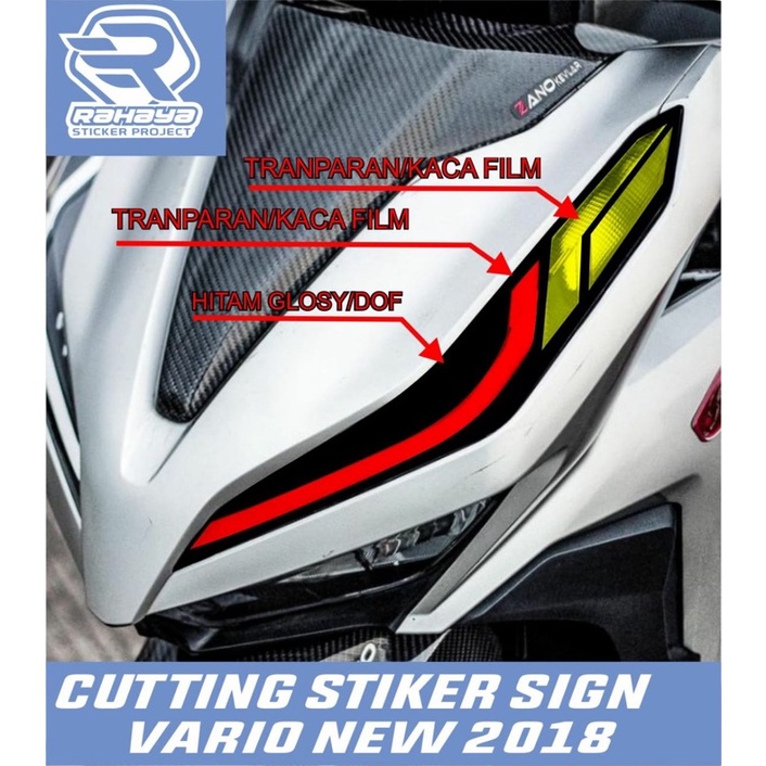 cutting sticker alis sign/sein depan vario new 125/150 2018(1 set) std