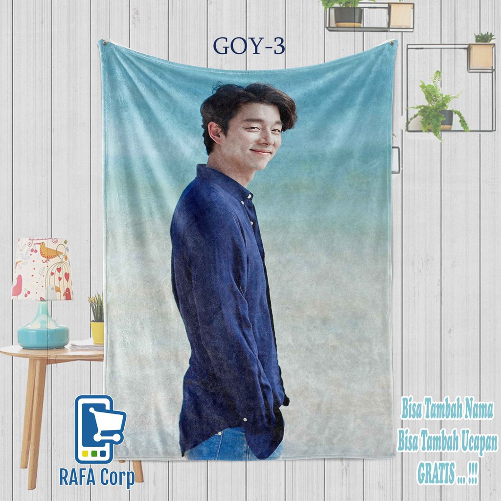 selimut ganteng gong yoo - selimut artis korea gong yoo - selimut custom korea gong yoo - selimut