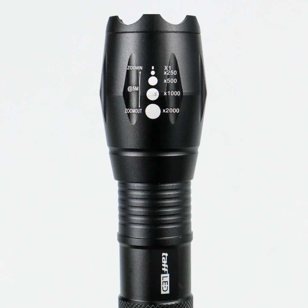 Senter LED USB Rechargable XML-T6 10000 Lumens TaffLED - E18u