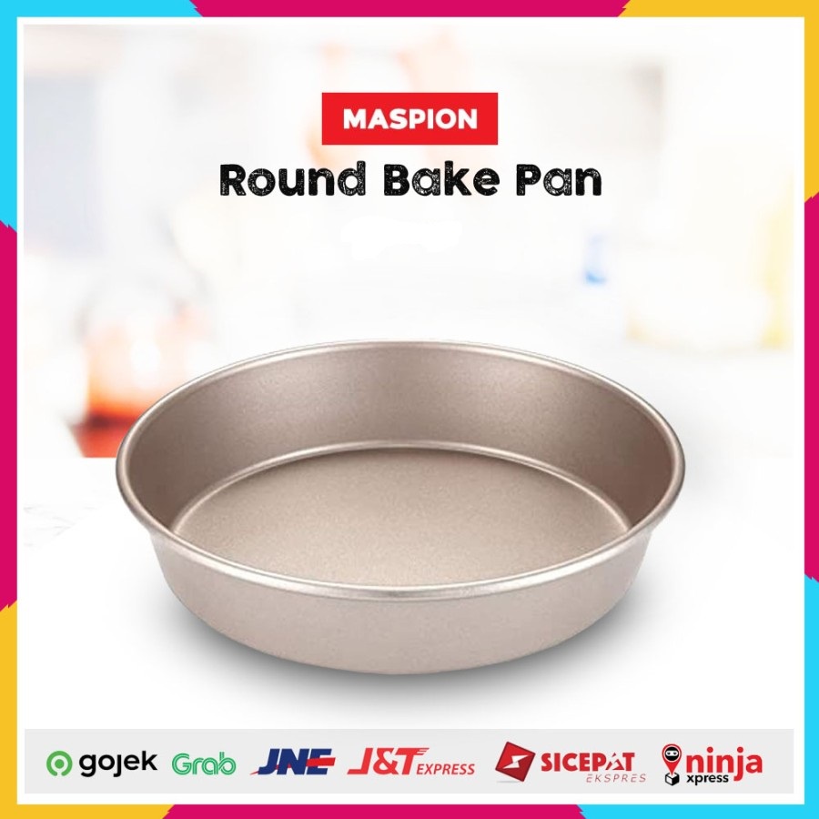 MASPION Loyang Kue Round Pan Champagne Gold  Bulat