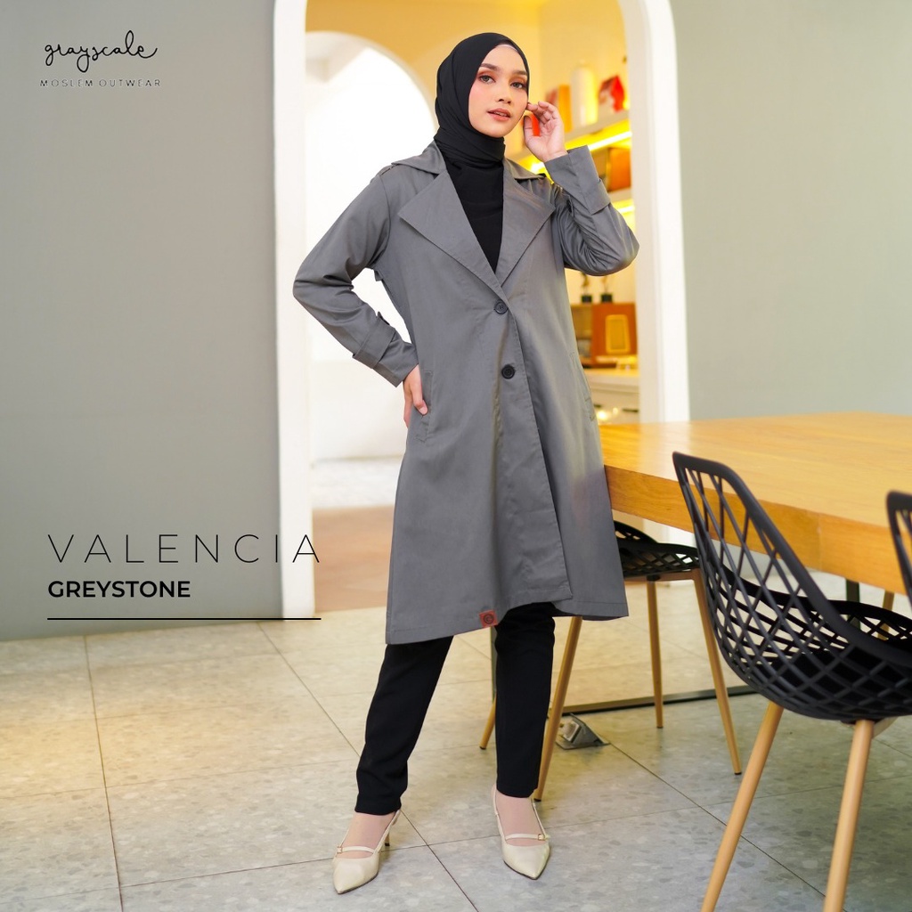 Coat Wanita Valencia Coat Atasan Muslimah Outwear Cewek Blazer