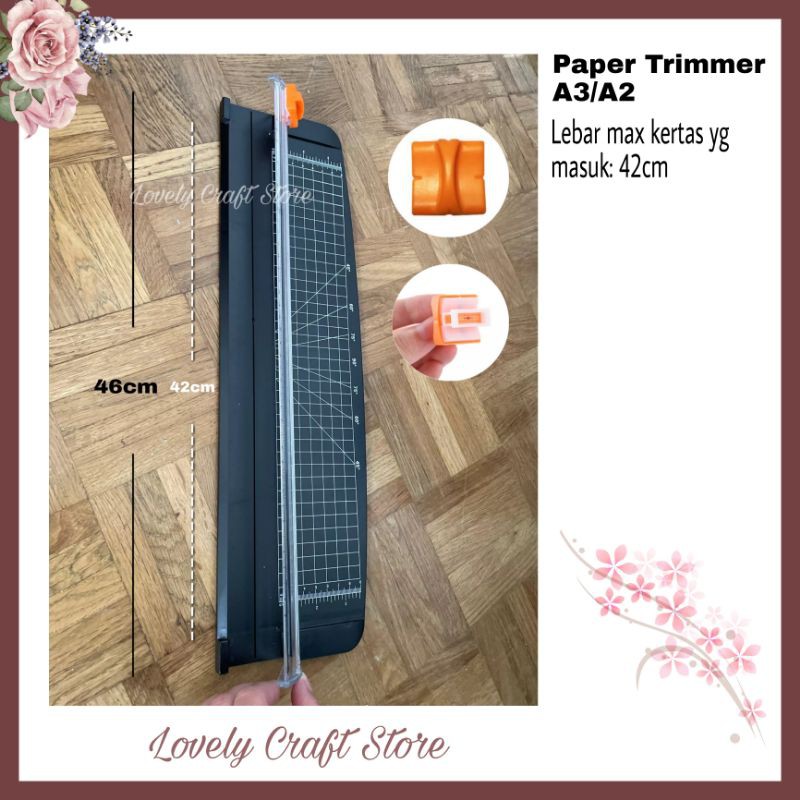 

LovelyCraftStore | Paper Trimmer Cutter A5, A4, A3, F4 , dan max A2 sisi pendek (Lebar Kertas masuk up to 42cm)