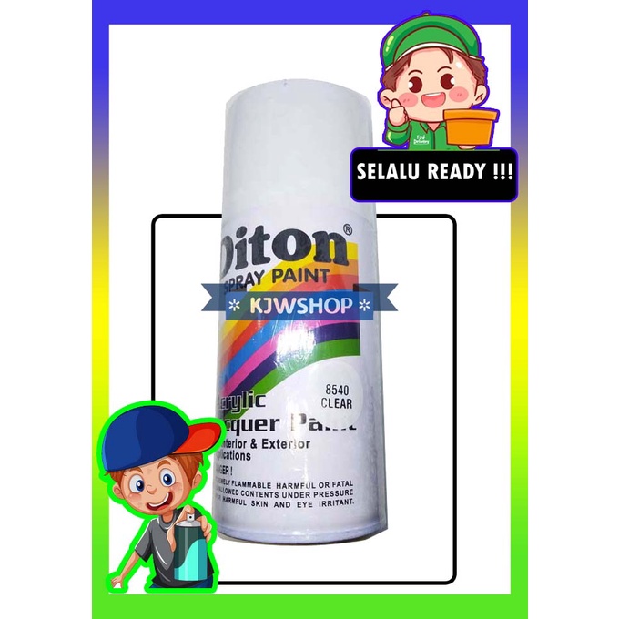 Diton Clear 8540 Cat Semprot Diton Aeresol Paint 300cc Spray Pilok Vernis Kilap Glossy Pylok Clear G