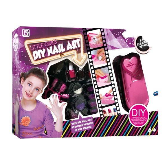 Mainan DIY Anak Perempuan Kutek Anak Stiker Kuku Kids Manicure Set Mainan Anak Cat Kuku Kutek Pencetak Kuku Anak Gel Nail Polish