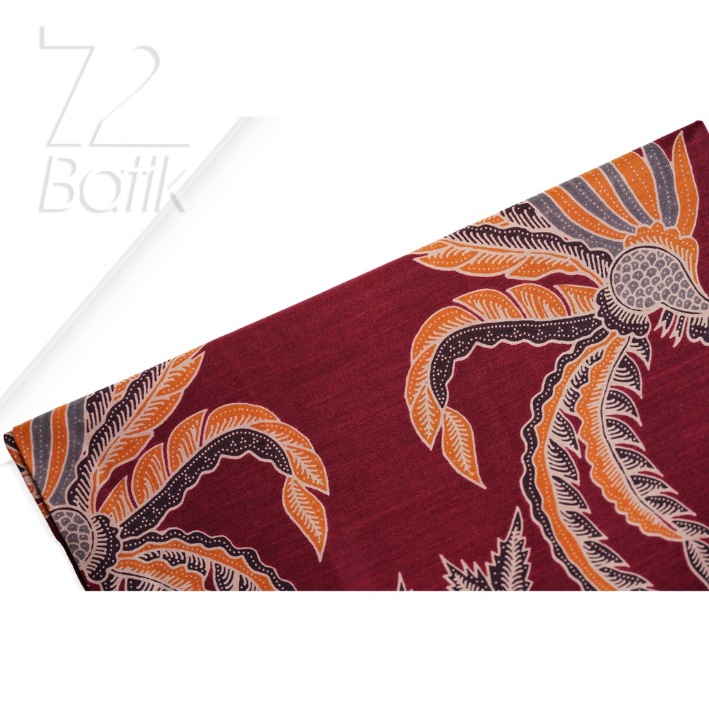 KAIN BATIK PREMIUM Bahan Katun Motif Peksi Asmoro Warna Merah Maroon 722193 Cap 72 Jarik Jarit Samping Kebat Panjang Batik Katun Modern Premium Bahan Seragam Batik Pernikahan Kantor Keluarga Murah Kamen Jadi Batik Bali Lembaran