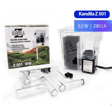 Filter Gantung Kandila Z 501 / Hang On Filter Aquarium Skimmer Kandila 501