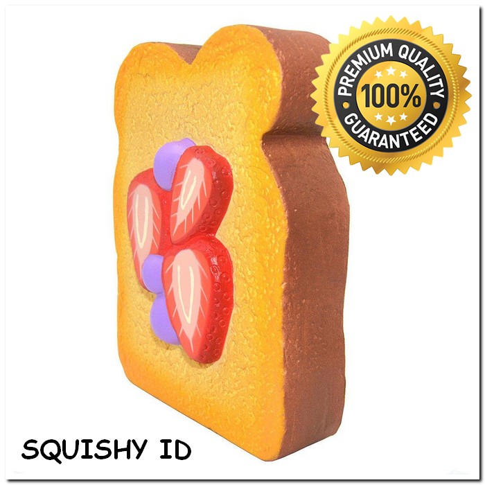 Squishy Roti Strawberry Toast Squishy Bread Licensed by Kiibru