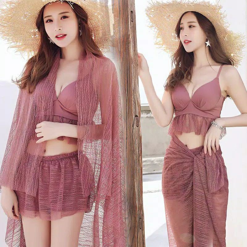 IMPORT WOMAN BEACH WEAR SWIMWEAR SWIMSUIT BIKINI BAJU RENANG WANITA BAJU PANTAI