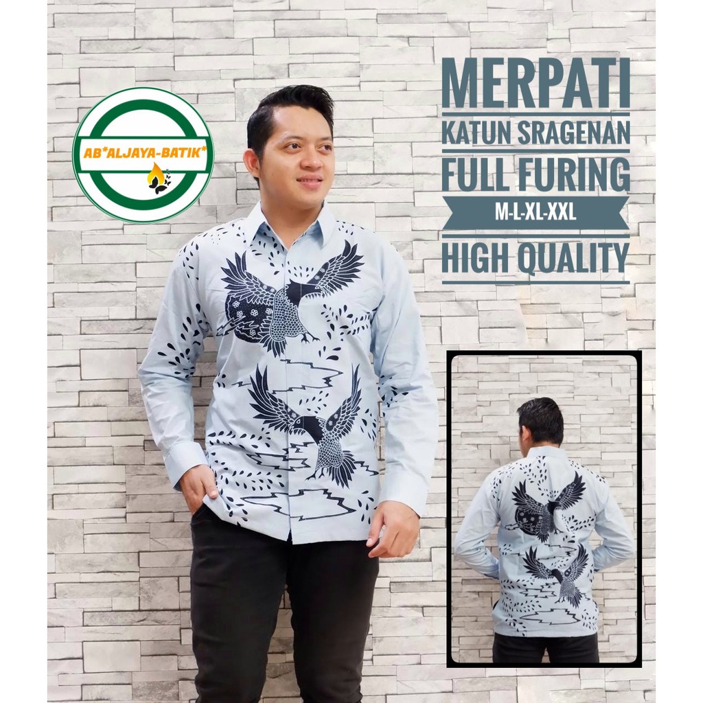 MERPATI ALJAYA KEMEJA BATIK SOLO PRIA LENGAN PANJANG PENDEK LAPIS FURING ATASAN PREMIUM MODERN KATUN HALUS SWIWI TAKO TRUNTUM GURDO TRUNTUM PENDEK TRUNTUM EMAS TUMURUN KLASIK UMBARA WULU GADING WULU WAYANG TRUNTUM SOGAN PEKSI LANGIT PINAYUNG PRIYAYI EMAS