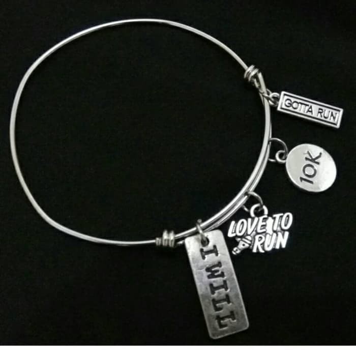 RUNNING BANGLE - 10K LOVE TO RUN - GOTTA RUN - I WILL - GELANG