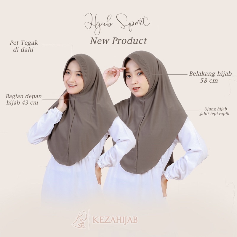 Keza - Hijab Daily Bergo Size L AZZAHRA/Hijab Daily Pat Antem
