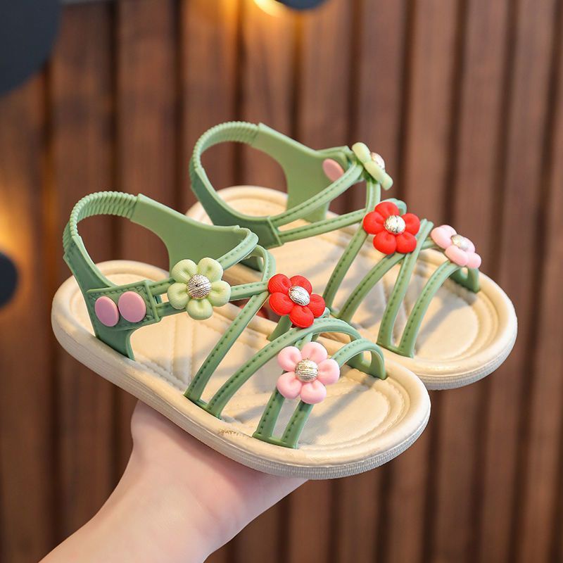 Bundara.id Se-128 Size 24-35 Sendal anak perempuan bunga tali import sandal anak cantik jelly import
