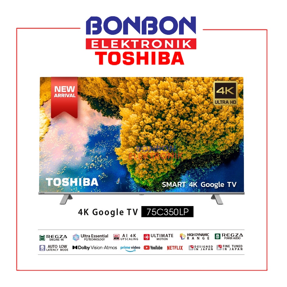Toshiba Smart TV 75 Inch 75C350LP 4K UHD HDR10 / 75C350