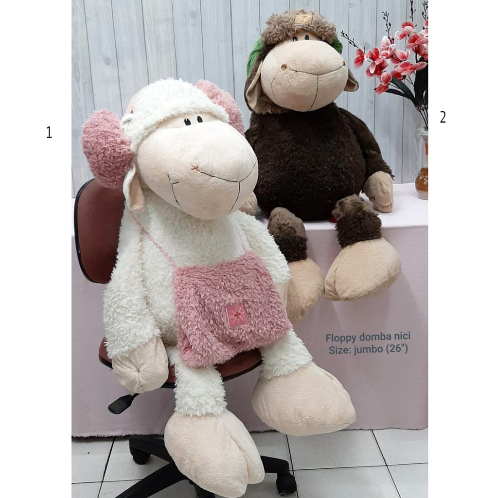 boneka Domba shaun the seep nici 1meter singa nicci Giant kambing animal taman safari