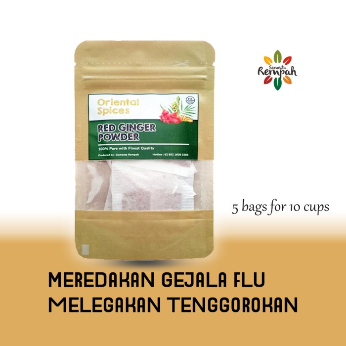 Herbal Tea | Premium Teh Jahe Merah Celup ala HOTEL | 5 bags | Semesta Re