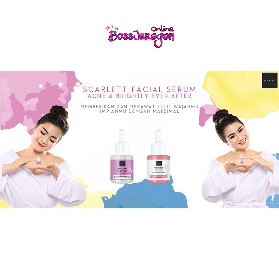 (BOSS) SCARLETT WHITENING SERUM - Serum Acne | Serum Brightly | Serum Glowtening